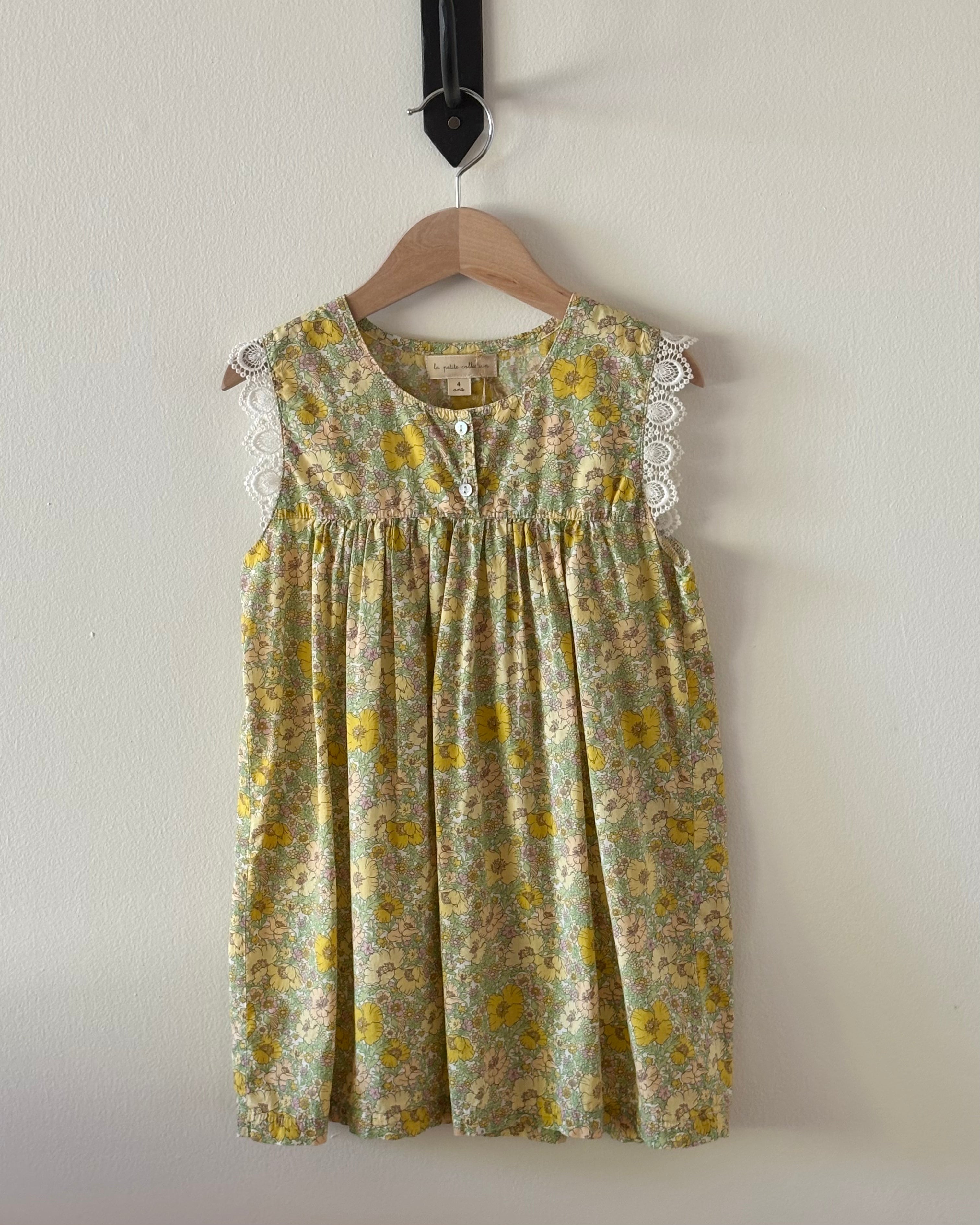 La Petite Collection - Yellow Floral Dress 4Y