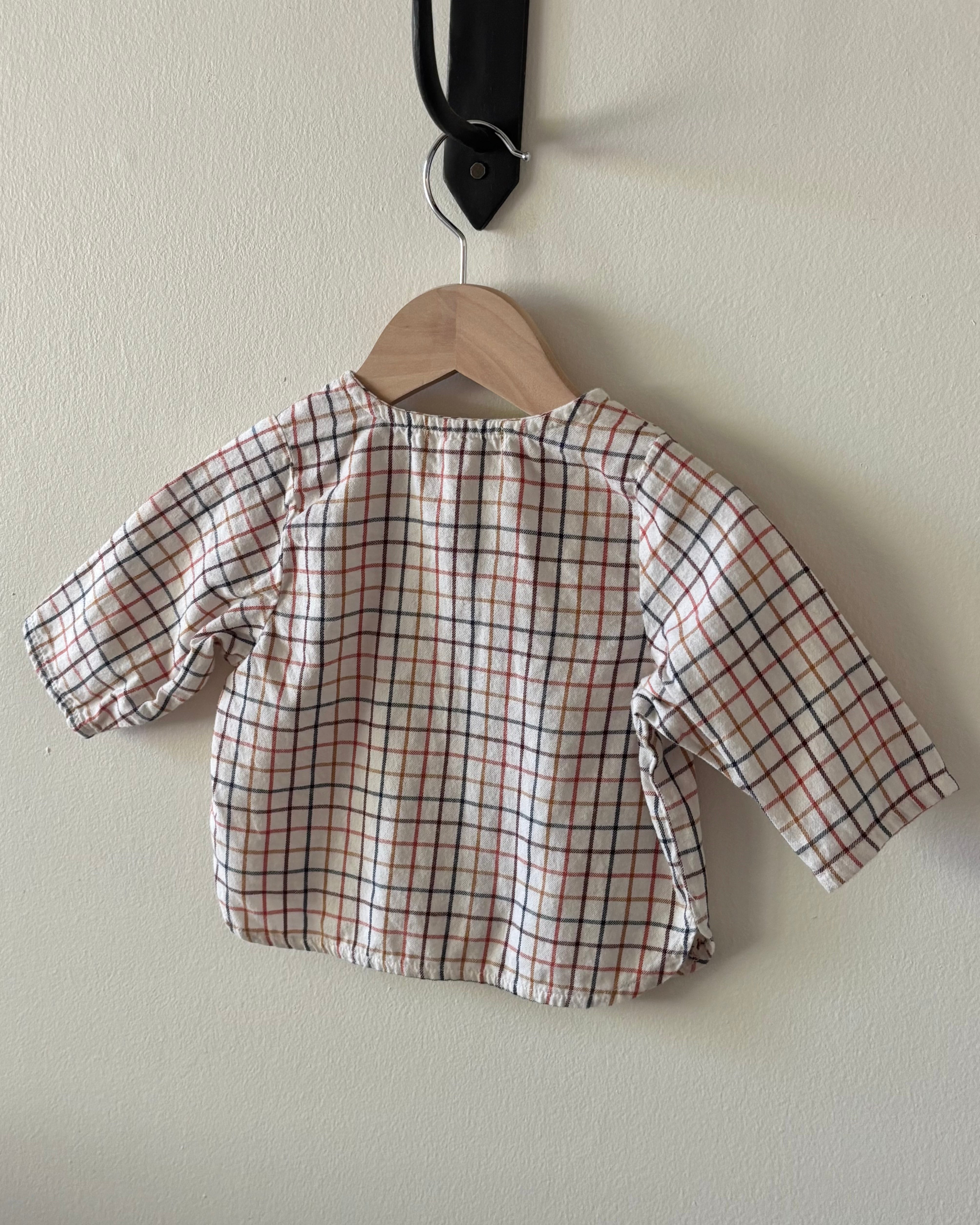 La Petite Collection - Multi Check Button Top 6mo