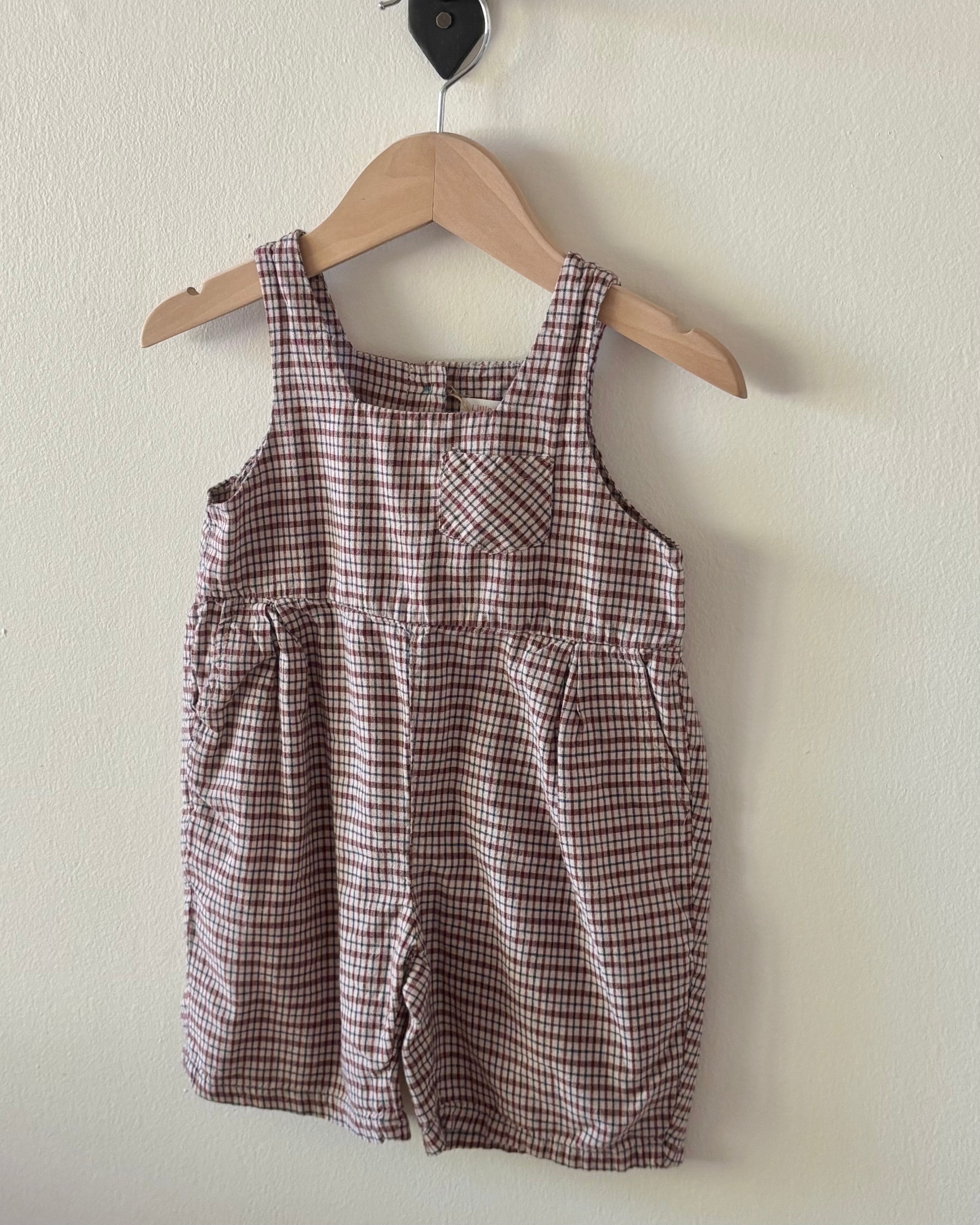 Vintage - Multi Check Romper 3-6mo