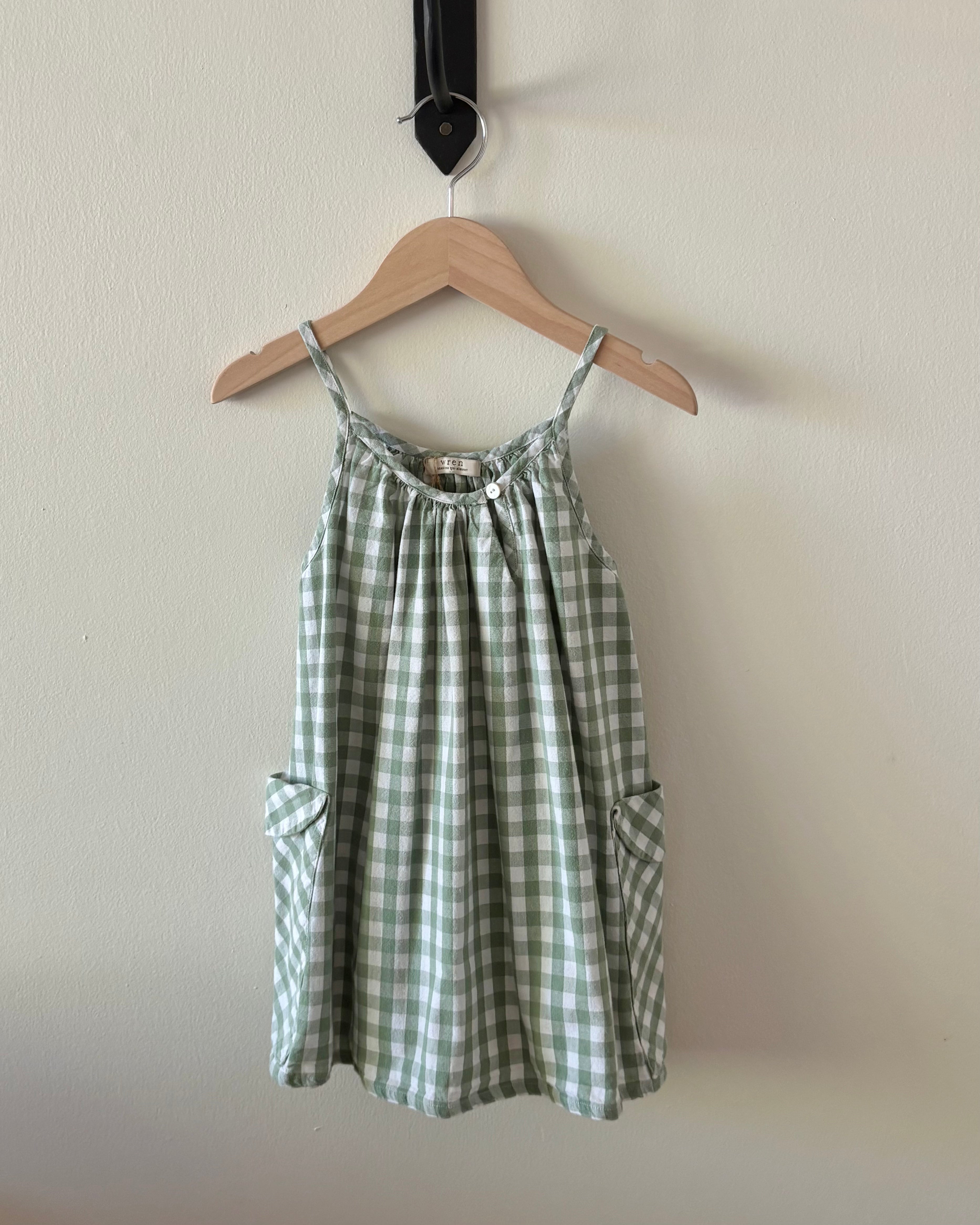 Wren - Green Gingham Dress 2-3Y