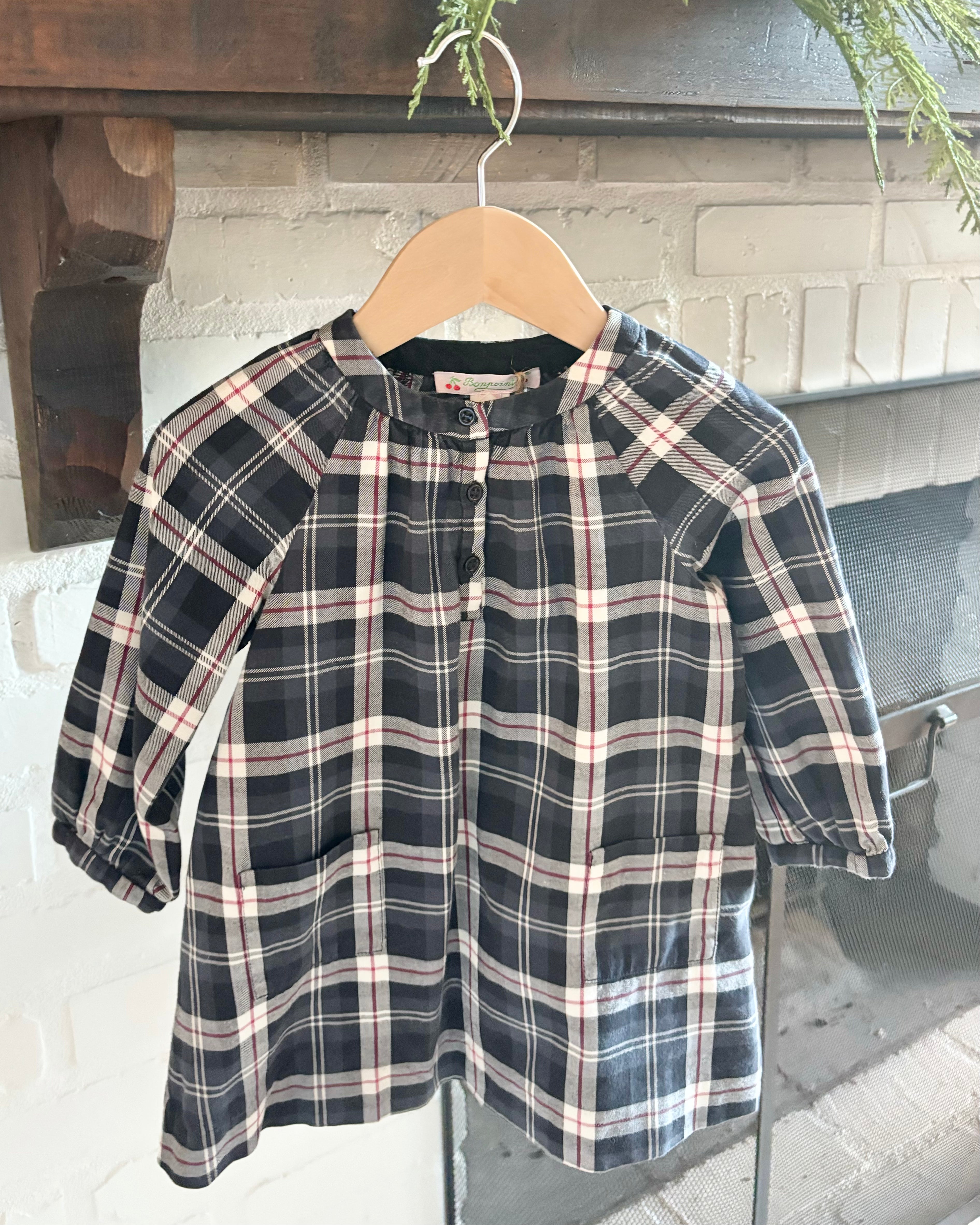 Bonpoint - Blue Plaid Dress 2Y