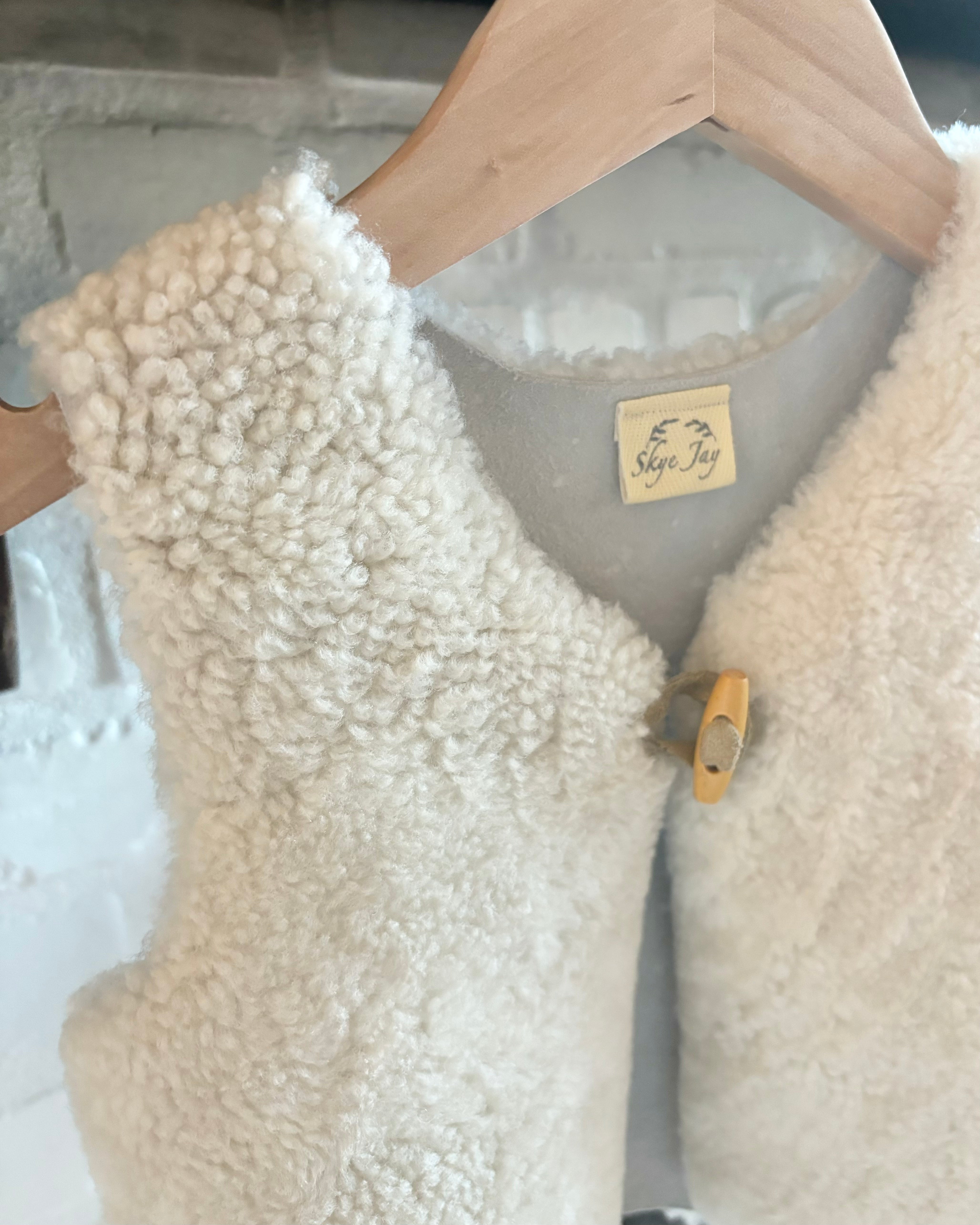 Skye Jay - Handmade Shearling Vest 1-2Y