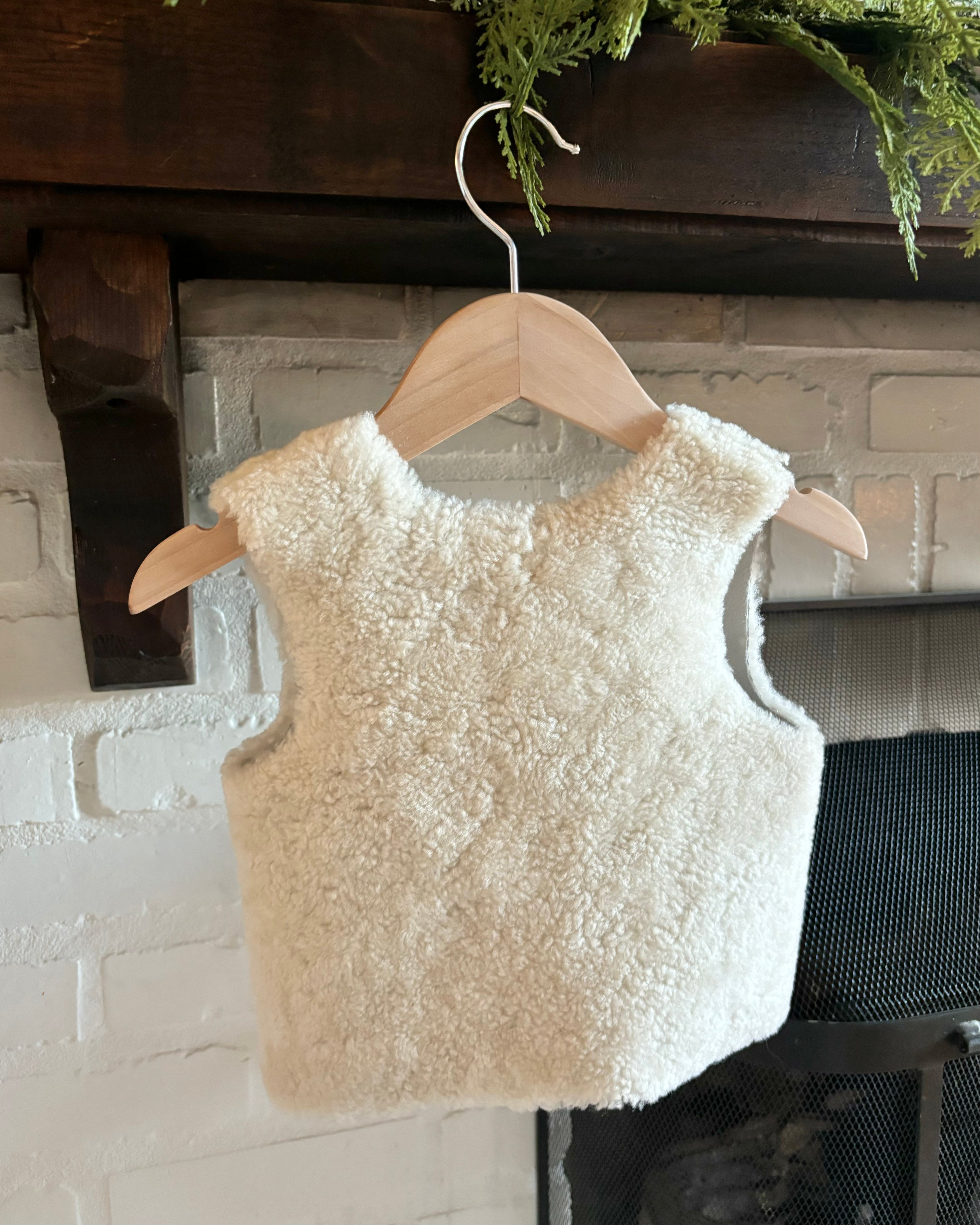 Skye Jay - Handmade Shearling Vest 1-2Y