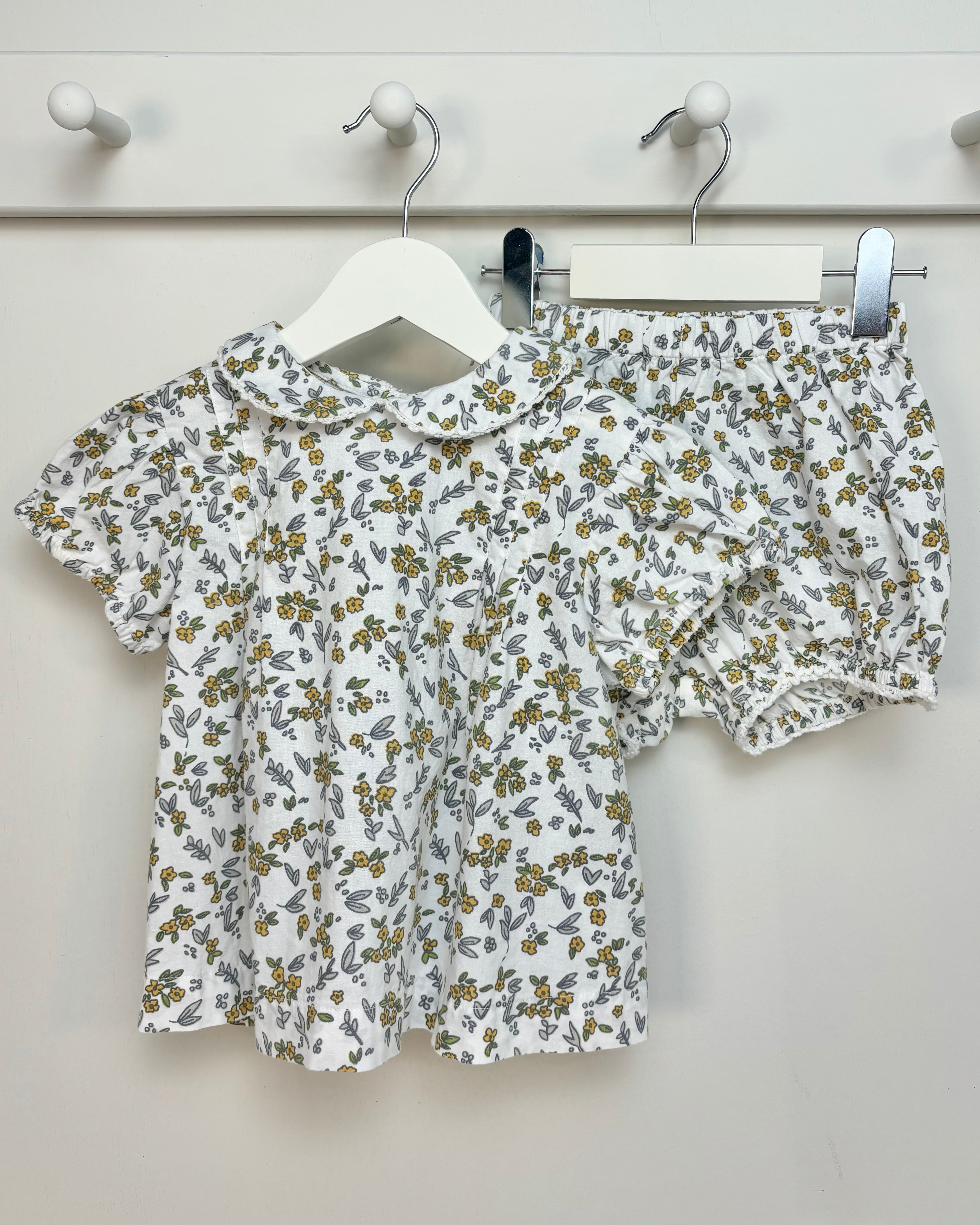 Little Cotton Clothes - Floral Playsuit 2-3Y