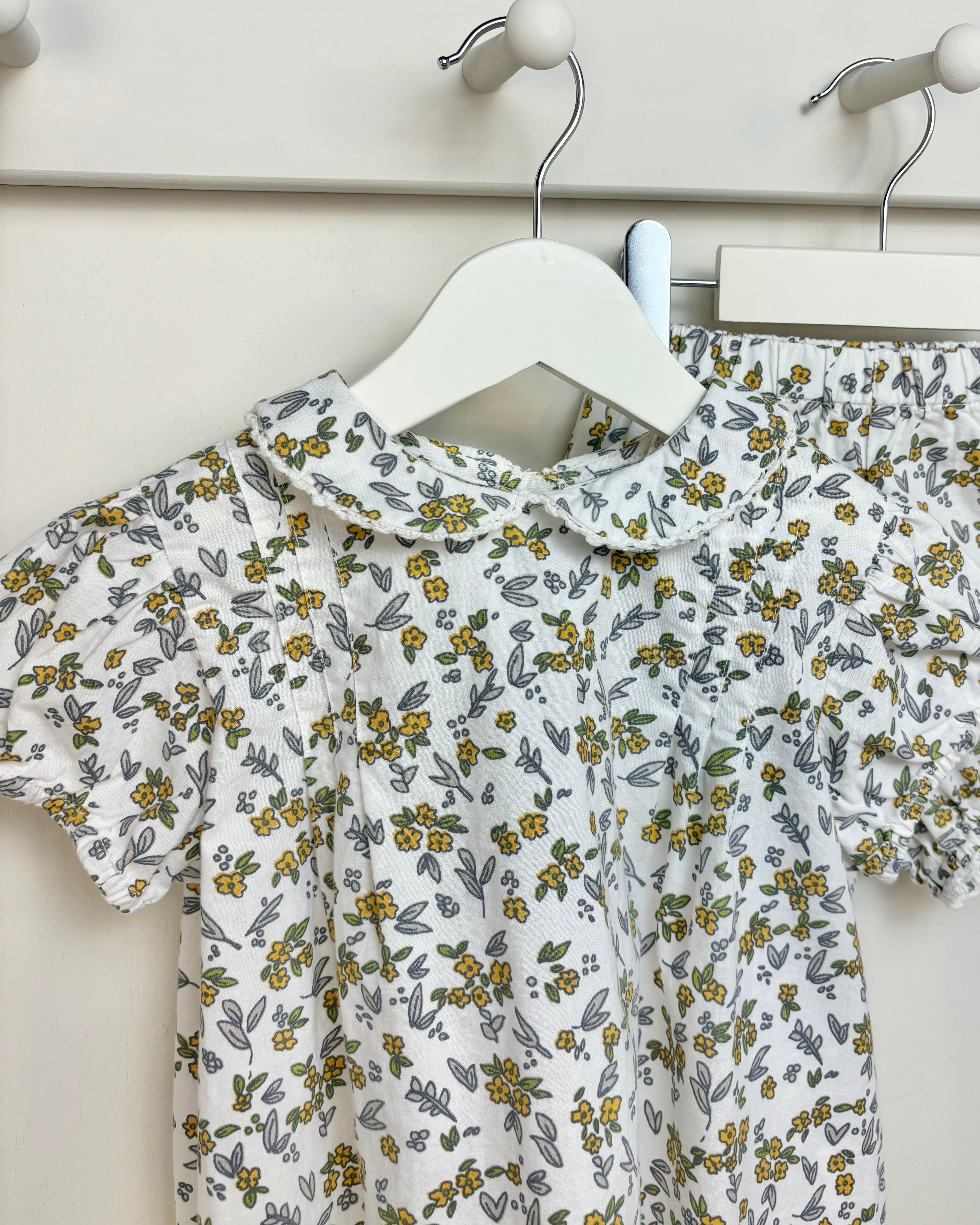 Little Cotton Clothes - Floral Playsuit 2-3Y