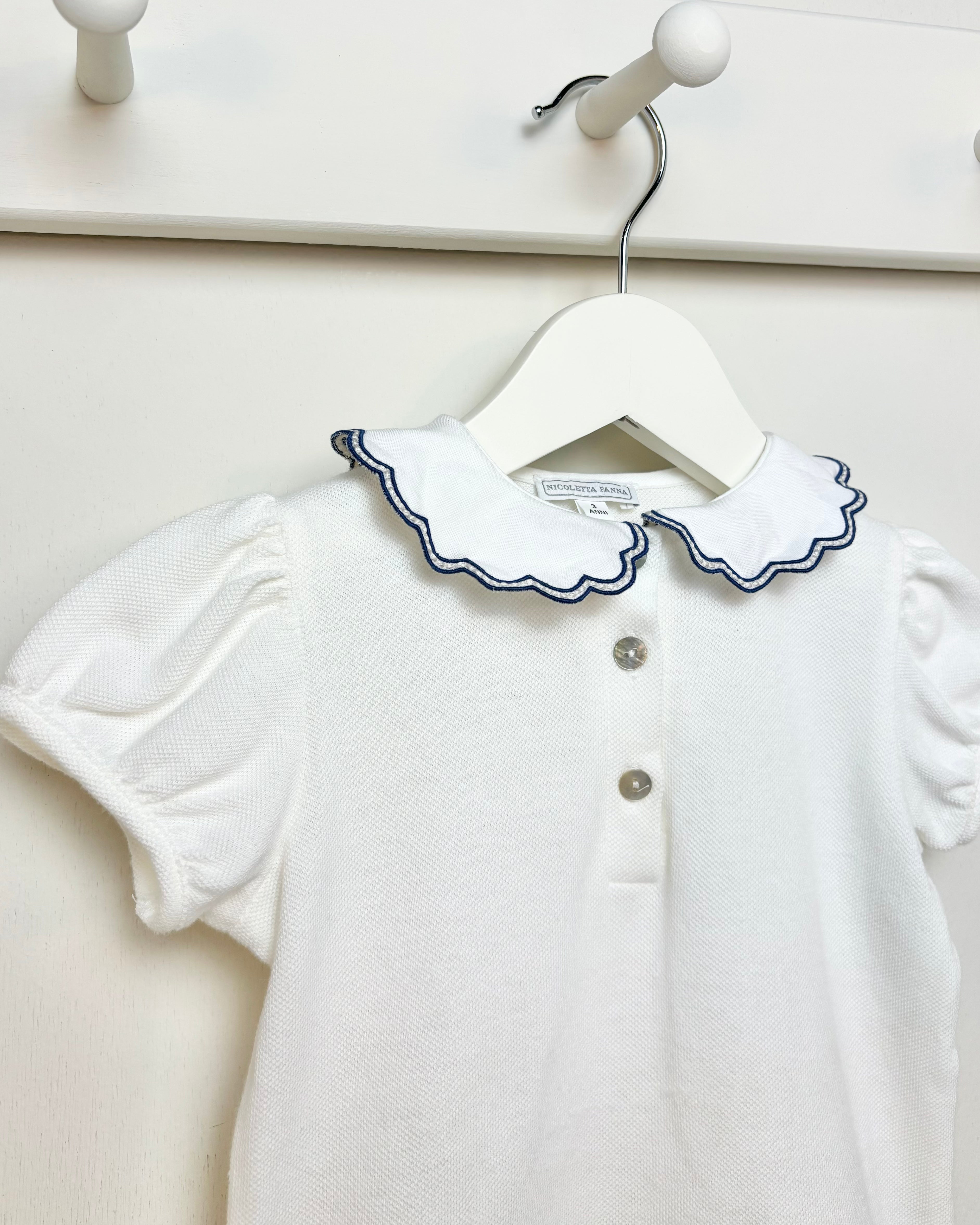 Nicoletta Fanna - Polo with Scallop Collar 3Y