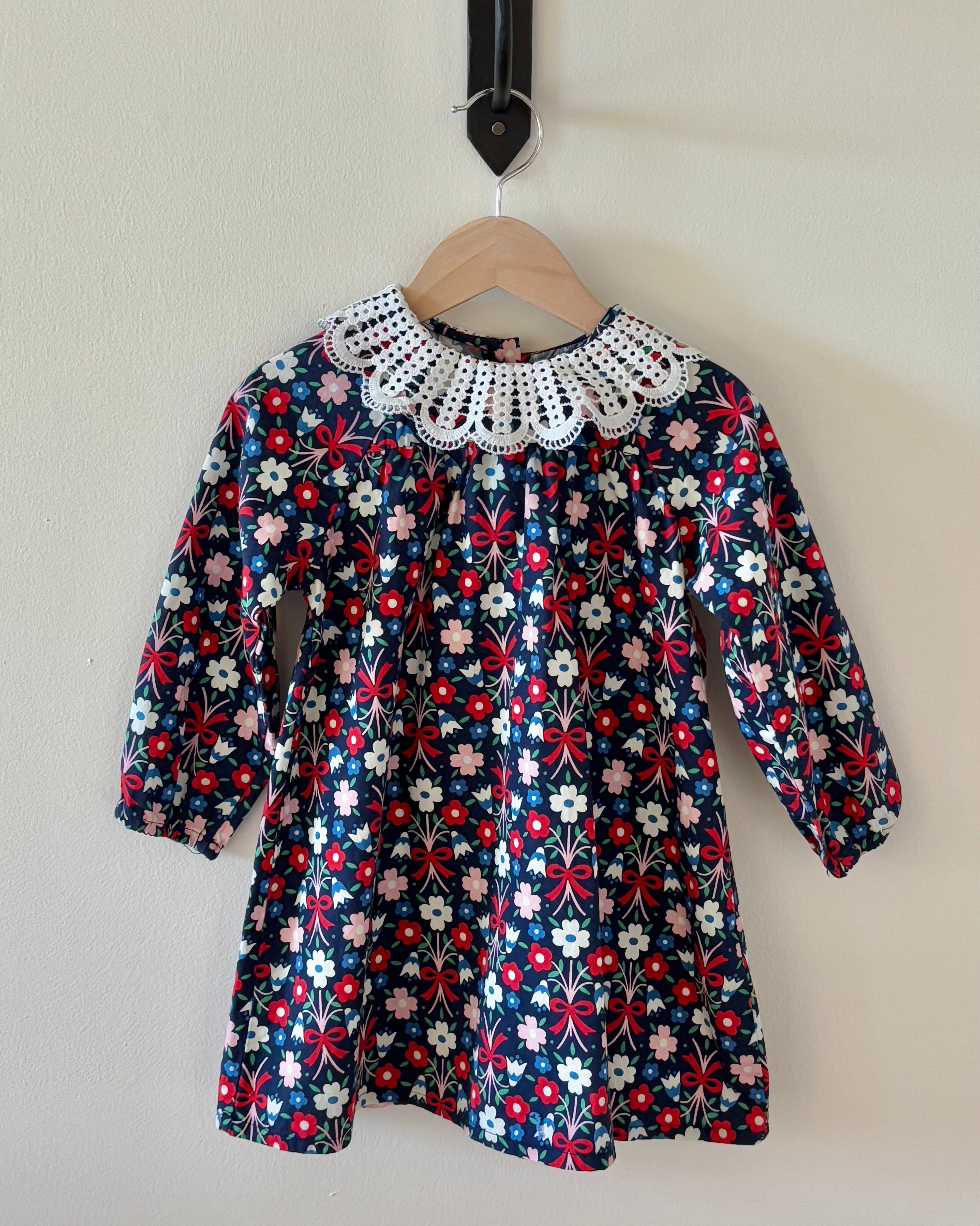 Maison Me - Flowers and Ribbon Print Dress 3Y